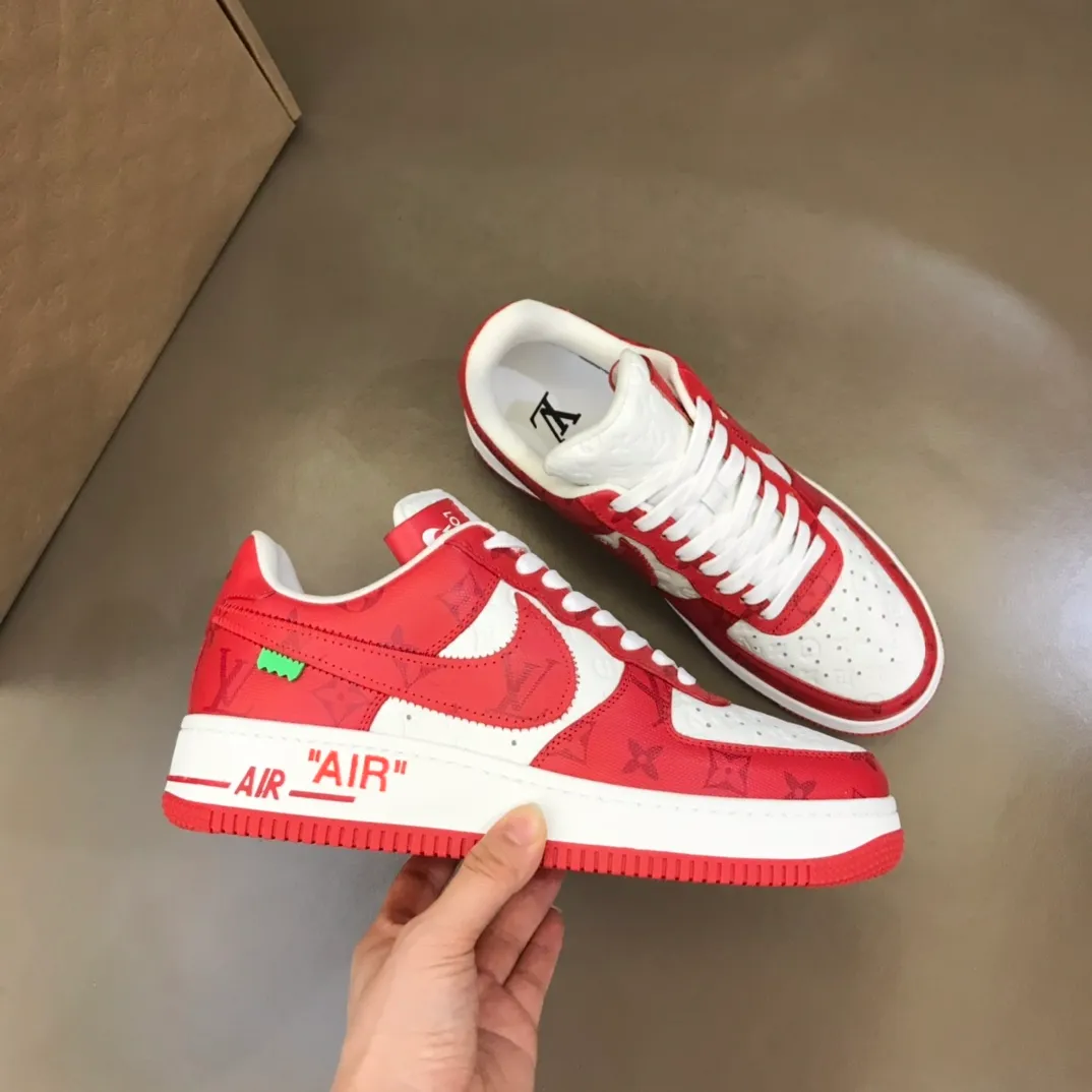 Men's shoes 💰p420 "*OUIS *UITTO*" x OFF-WHITE x Nike tripartite collaboration! Trendy and cool men's casual sports shoes with unrivaled color matching. The design idea basically continues the style of THE TEN. The Swoosh line and tongue label have a very familiar visual effect and are both fashionable and trendy! A must-have for fashionistas! The effect on your feet is absolutely stunning! Size: 38-45